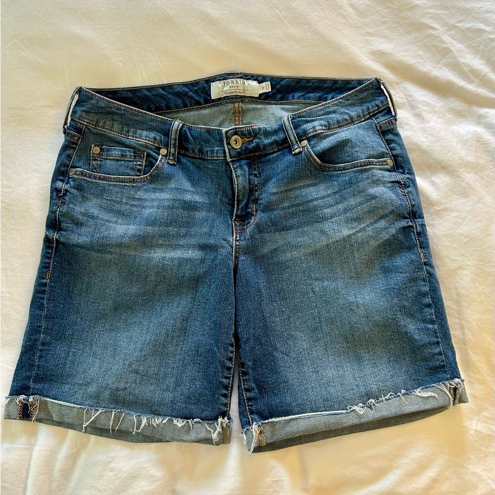 Torrid Distressed Denim Jean Shorts